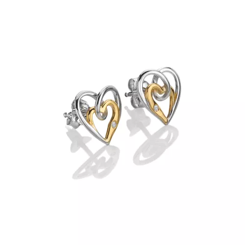 Stříbrné náušnice Hot Diamonds Heart DE847
