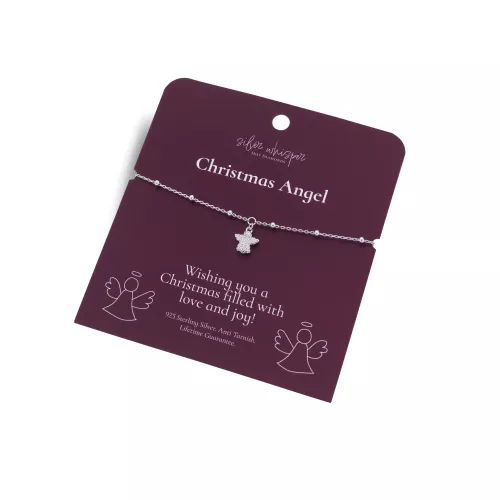 Stříbrný náramek Hot Diamonds Silver Whisper Christmas Angel SWB061