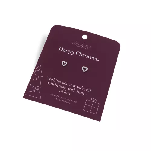 Stříbrné náušnice Hot Diamonds Silver Whisper Happy Christmas SWE013