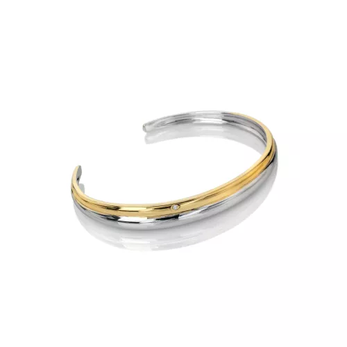 Pevný pozlacený stříbrný náramek Hot Diamonds Droplet DC229
