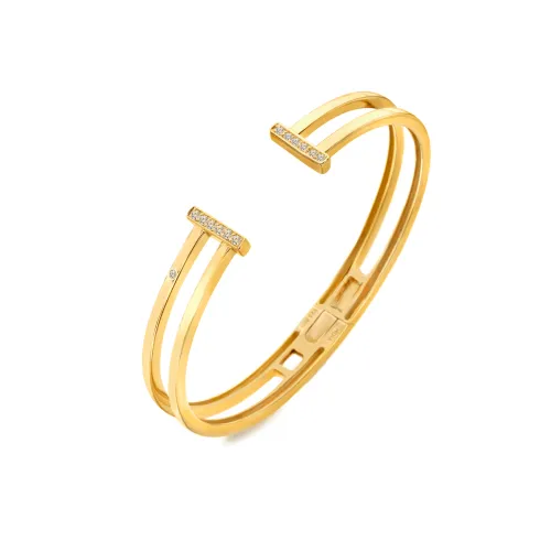 Obrázek č. 3 k produktu: Pozlacený stříbrný náramek Hot Diamonds X Golden Edit Much Loved DC231