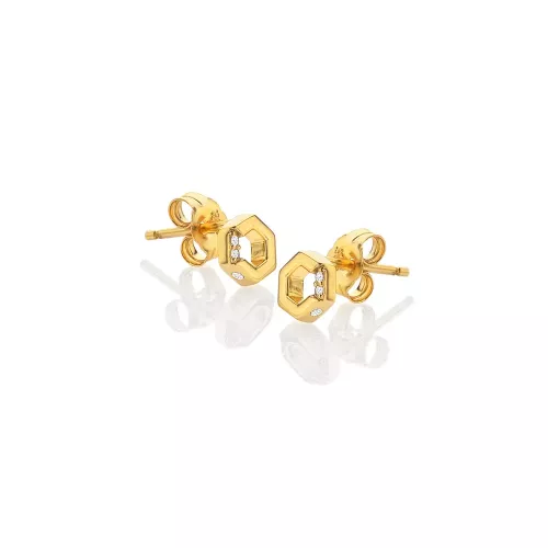 Pozlacené náušnice Hot Diamonds x Jac Jossa Hope DE756