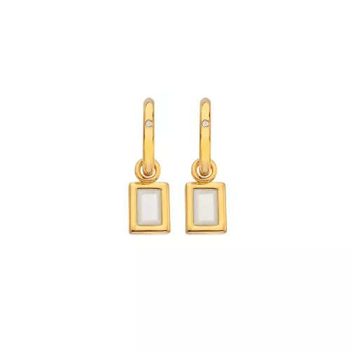 Obrázek č. 3 k produktu: Pozlacené náušnice Hot Diamonds X Gemstones Rectangle DE765