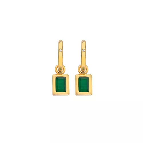 Obrázek č. 3 k produktu: Pozlacené náušnice Hot Diamonds X Gemstones Rectangle DE766