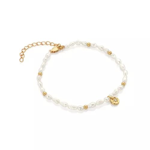 Stříbrný pozlacený náramek Hot Diamonds x Jac Jossa Soul DL647