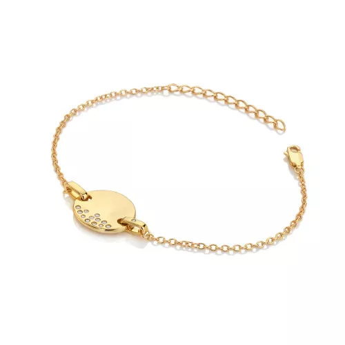 Stříbrný pozlacený náramek Hot Diamonds x Jac Jossa Soul DL695