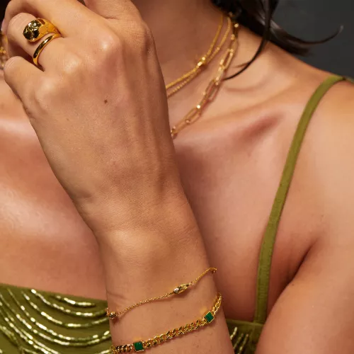 Obrázek č. 5 k produktu: Pozlacený stříbrný náramek HD x Golden Edit Muse DL711