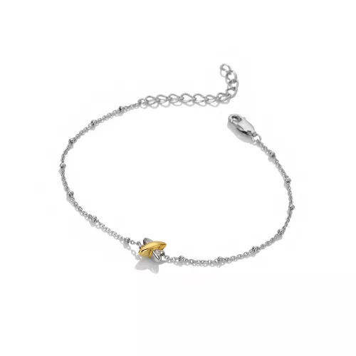 Pozlacený stříbrný náramek Hot Diamonds Coupled DL716