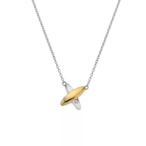 Obrázek č. 3 k produktu: Pozlacený stříbrný náhrdelník Hot Diamonds Coupled DN225
