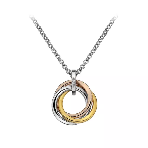 Stříbrný přívěsek Hot Diamonds Trio Calm Rose Gold