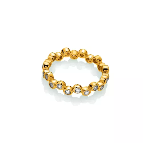 Pozlacený prsten Hot Diamonds X Gemstones DR294