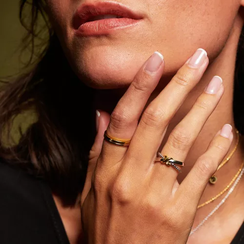 Obrázek č. 3 k produktu: Pozlacený stříbrný prsten Hot Diamonds Parellel DR308