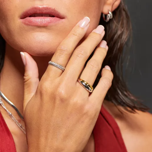 Obrázek č. 3 k produktu: Pozlacený stříbrný prsten Hot Diamonds Droplet DR312