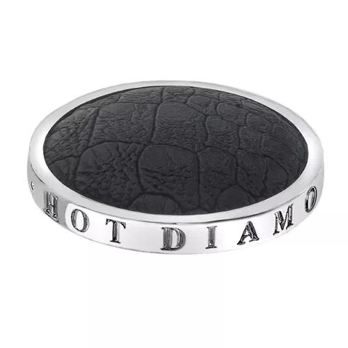 Přívěsek Hot Diamonds Emozioni Faux Crocodile Black Coin