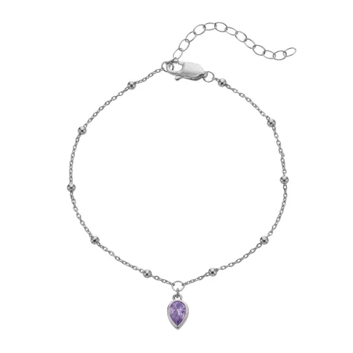 Obrázek č. 3 k produktu: Stříbrný náramek Hot Diamonds Silver Whisper February SWB026