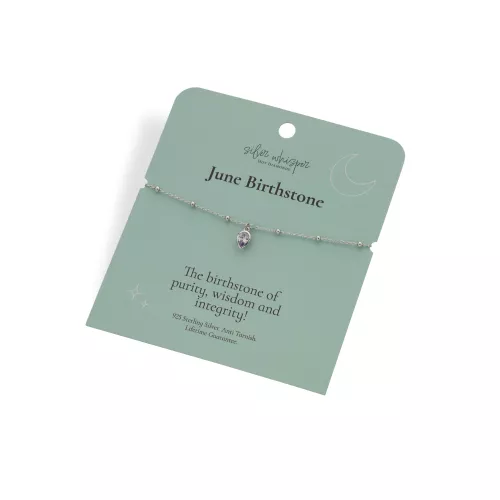 Stříbrný náramek Hot Diamonds Silver Whisper June SWB030
